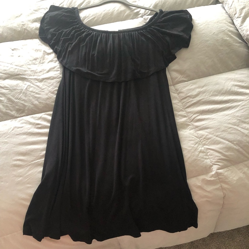 Black off the shoulder dress